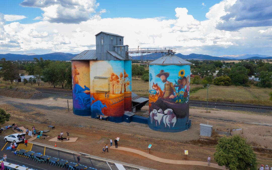 Australian silo art trail expands to Quirindi with mural and innovative light show